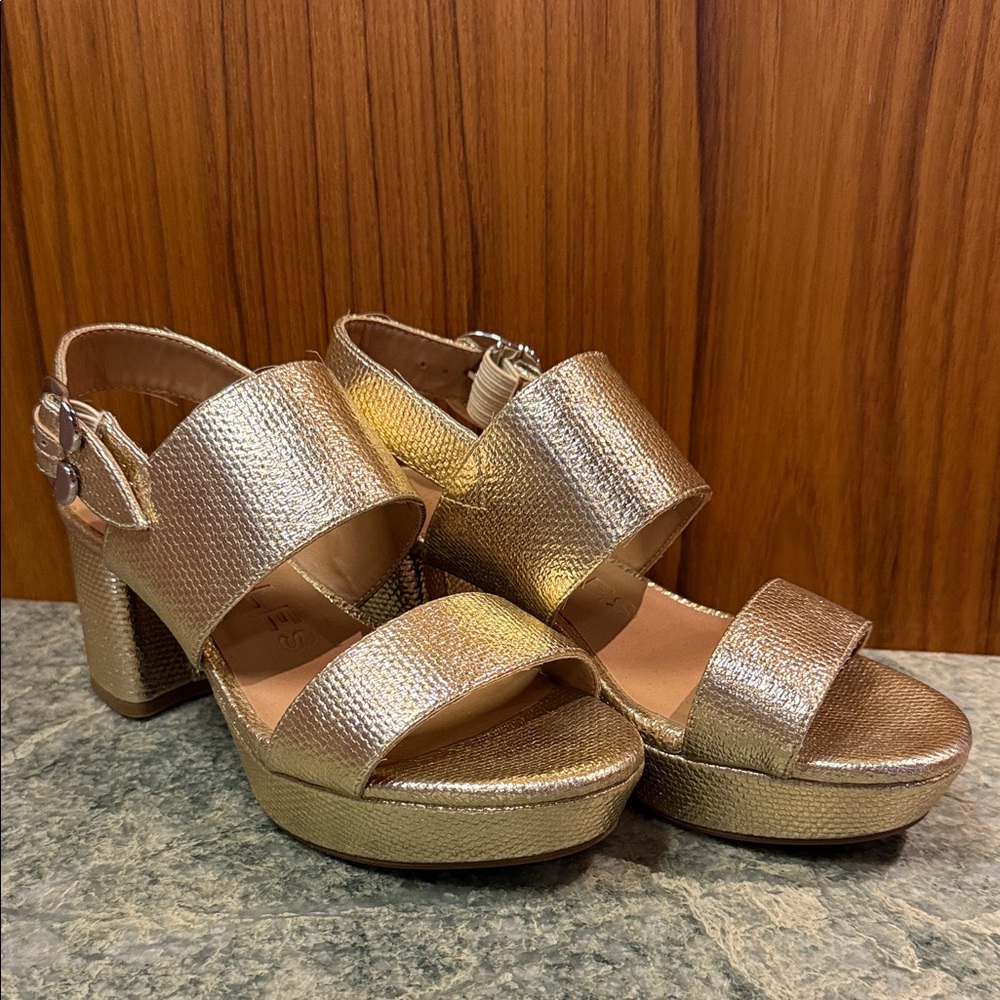 Elegant Gold Platform Sandals